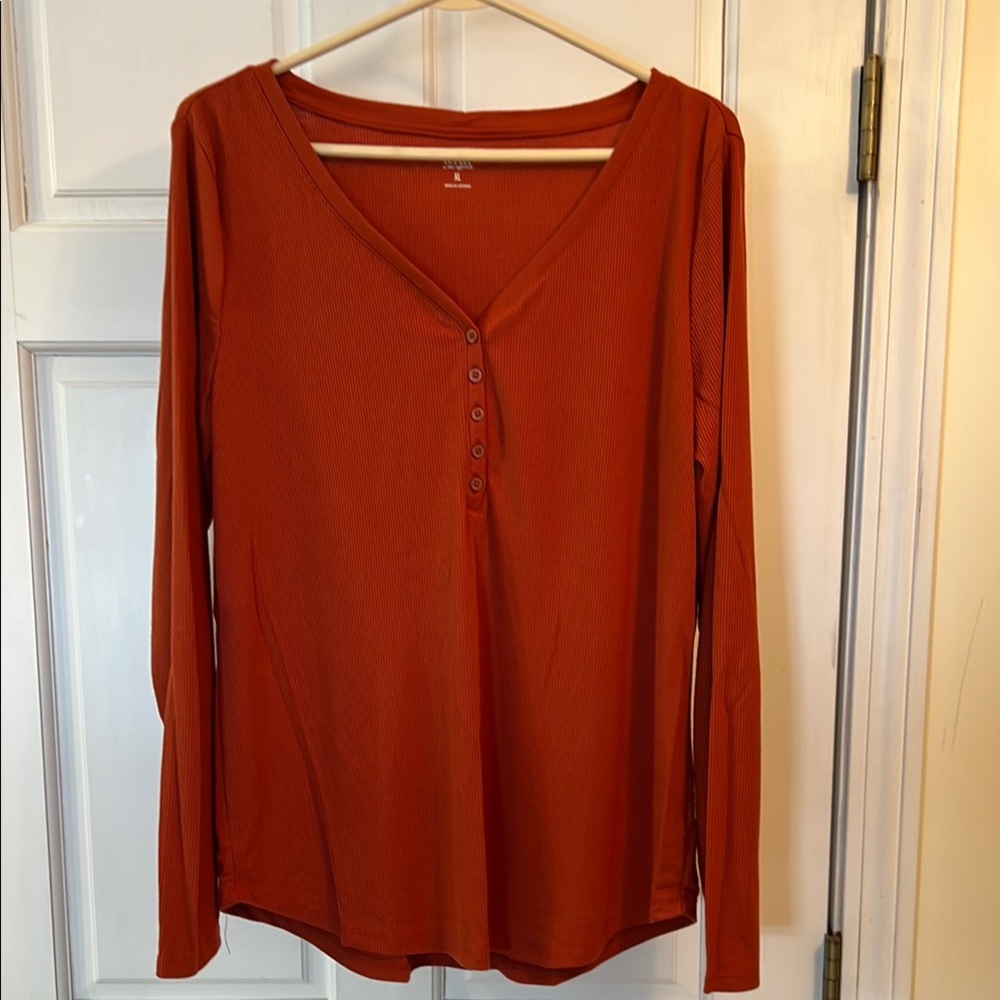 Women's Rust Long Sleeve Top